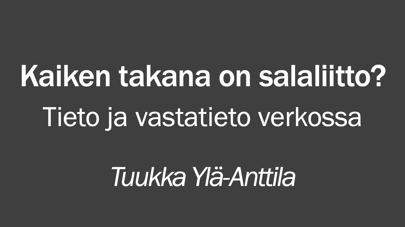 Tieto ja vastatieto verkossa